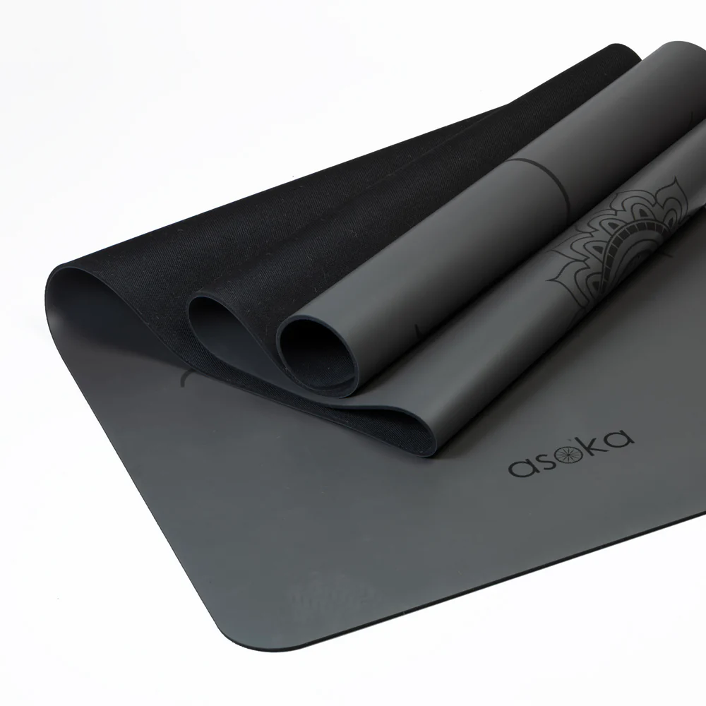 Asoka - Alignment Yoga Mat Charcoal Mandala - Image 4