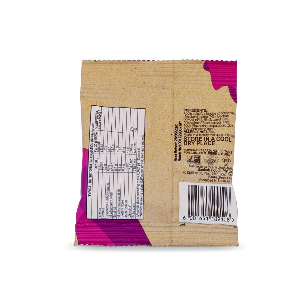 Baobest - Baobab Superfruit Bites Raspberry 20g - Image 2