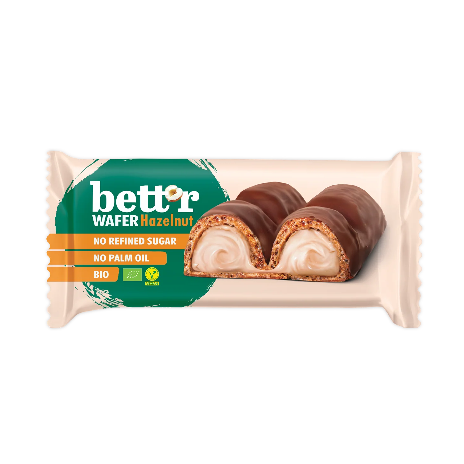 Bett'r - Wafer Bar Hazelnut Cream Filling 33g