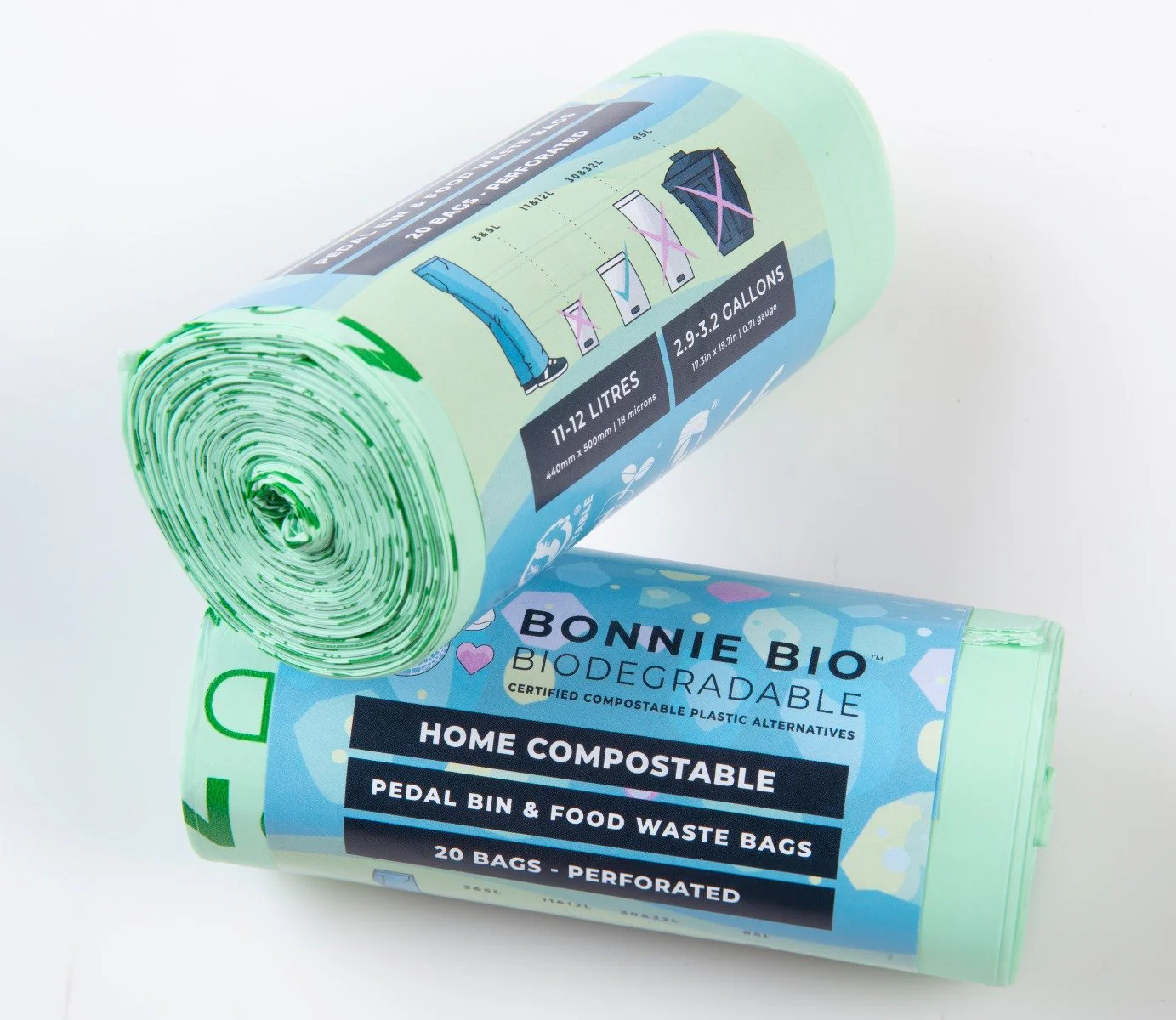 Bonnie Bio - Home Compostable Pedal Bin Bags 11-12L 20s - Image 2