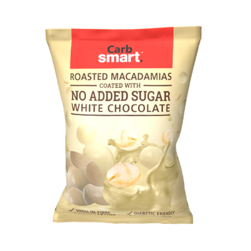 Carbsmart - Macadamia White Chocolate Coated 80g