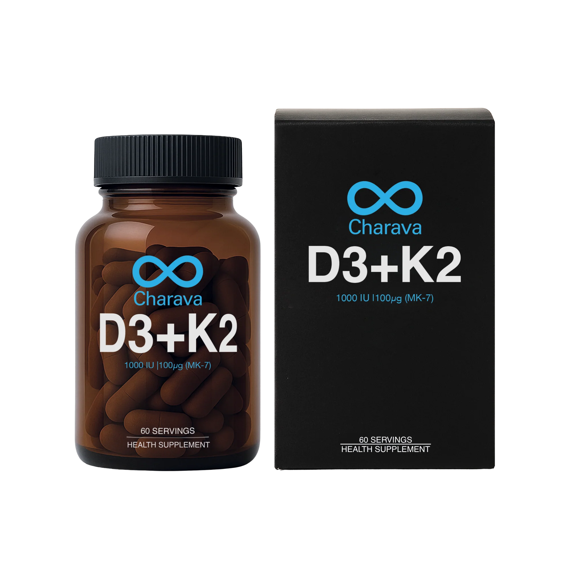 Charava - D3 (1000IU) + K2 (MK-7) (100ug) 60s - Image 3