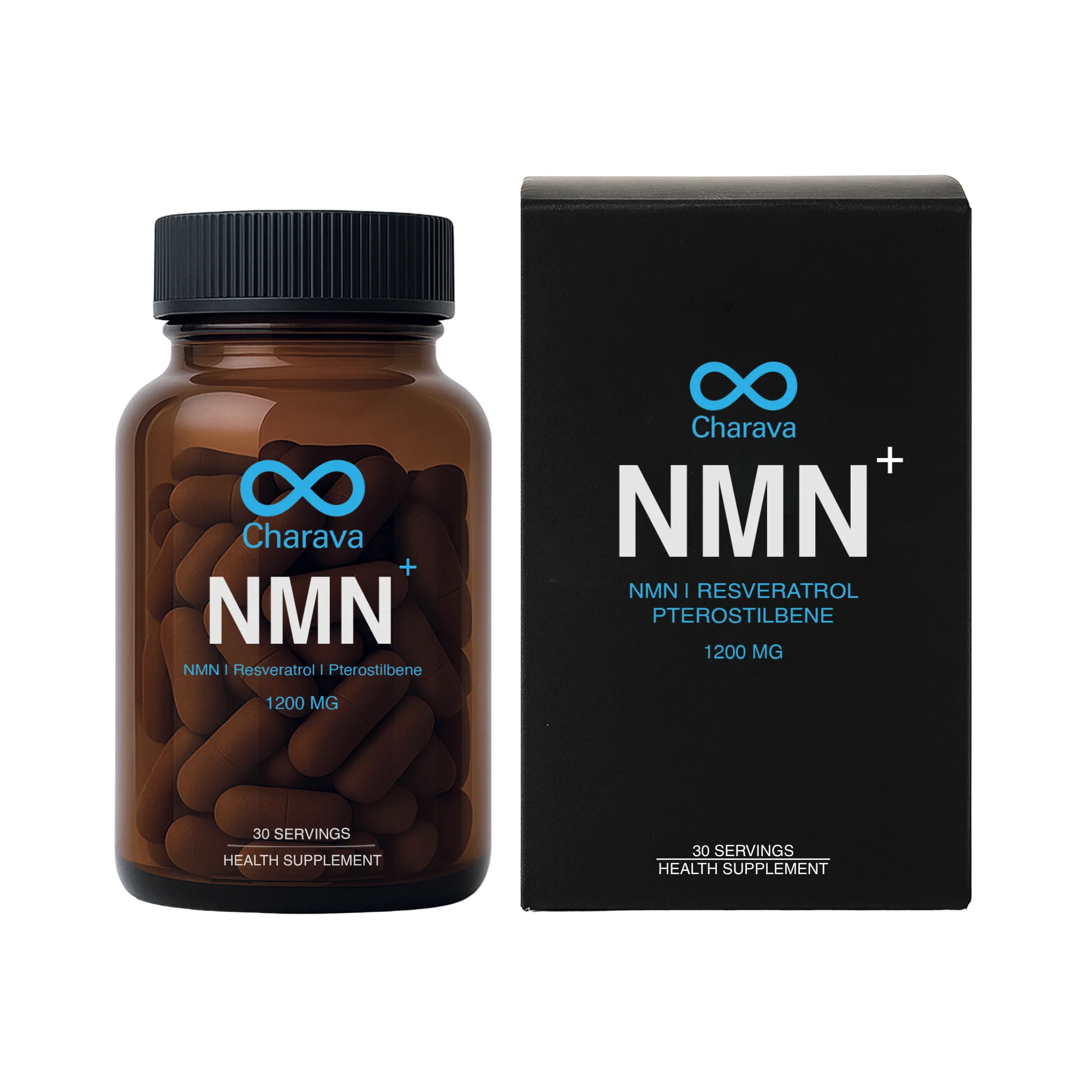 Charava - NMN+ Resveratrol Pterstilbene 1200mg 60s - Image 3