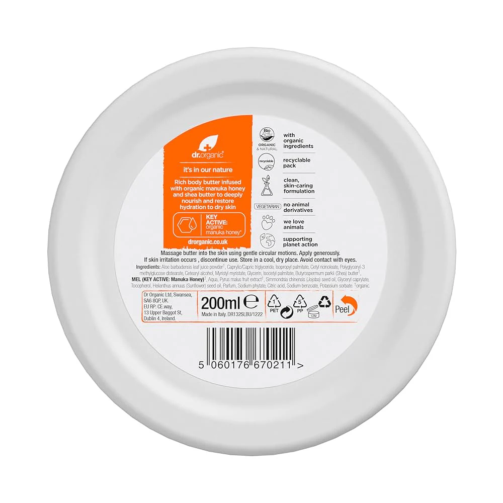 Dr Organic - Manuka Honey Body Butter 200ml - Image 2