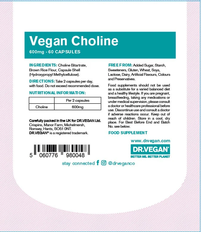 Dr Vegan - Choline 600mg 60s - Image 3
