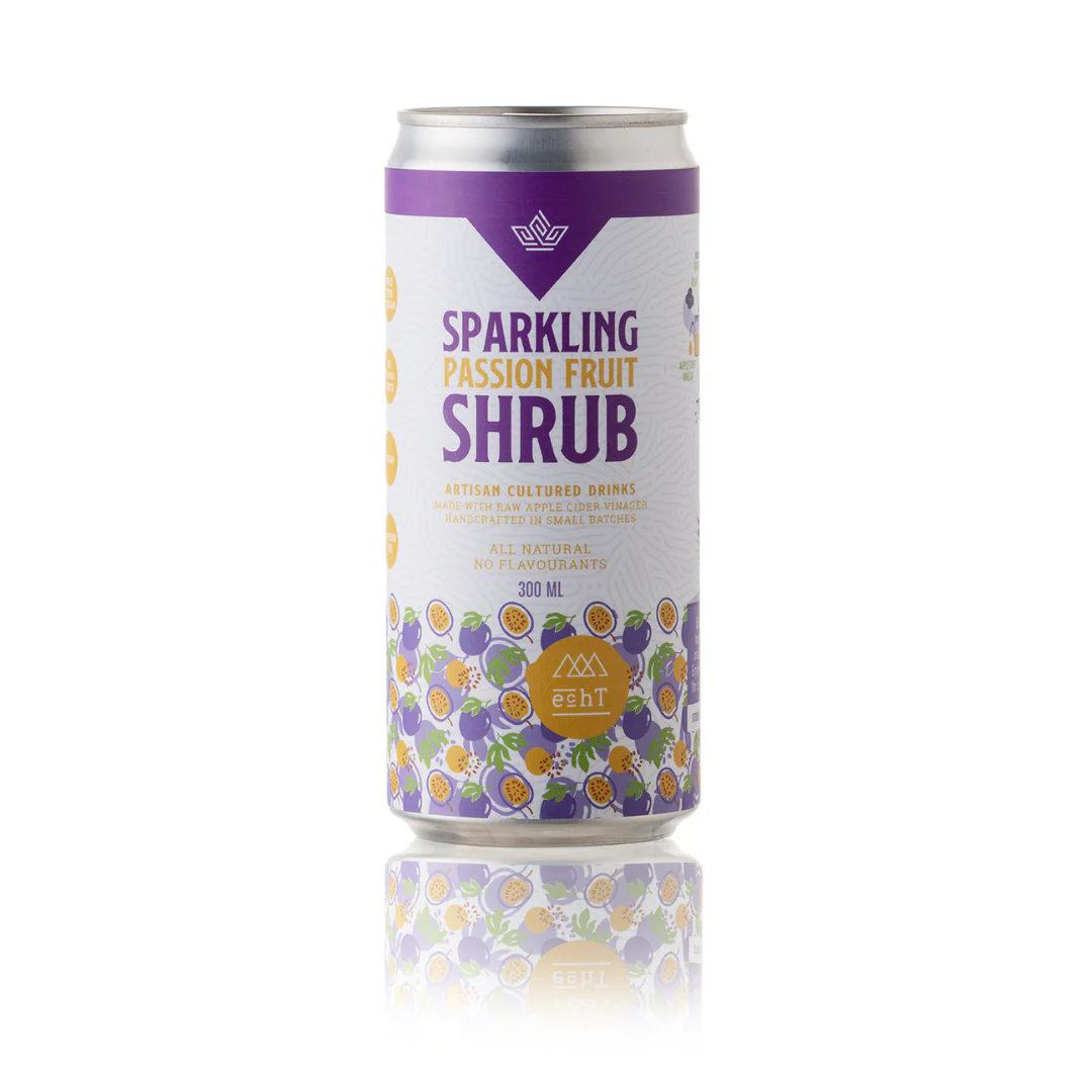 Echt - Sparkling Drink Passion Fruit Shrub Unsweetened 300ml