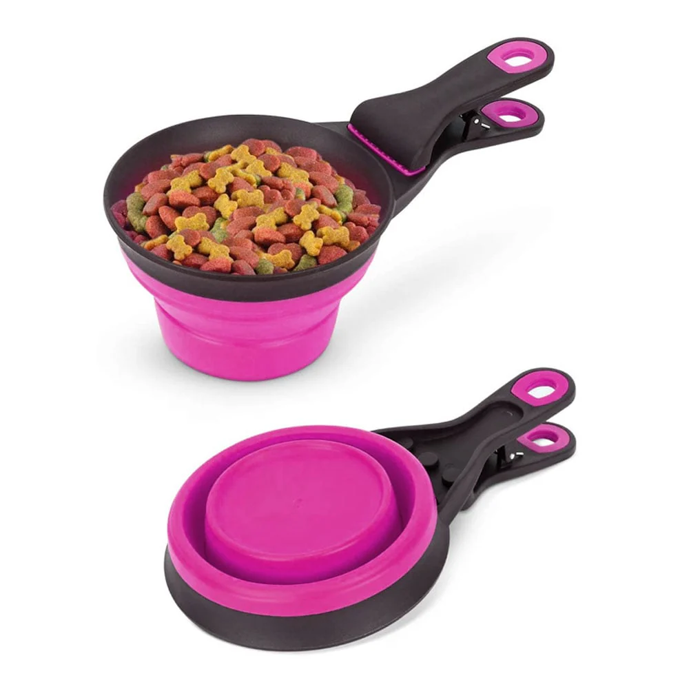 Eco Lifestyle - Foldable Pet Food Scoop Pink 237ml - Image 2