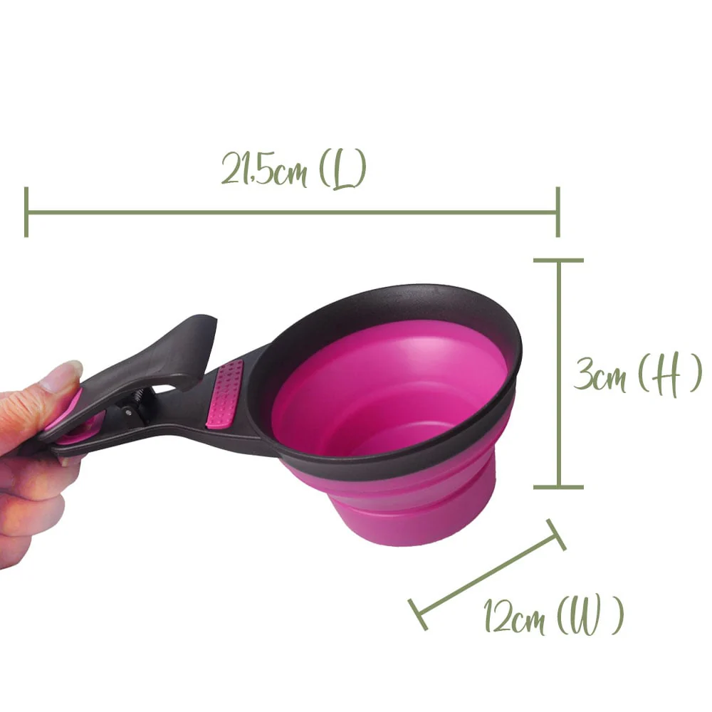 Eco Lifestyle - Foldable Pet Food Scoop Pink 237ml - Image 4