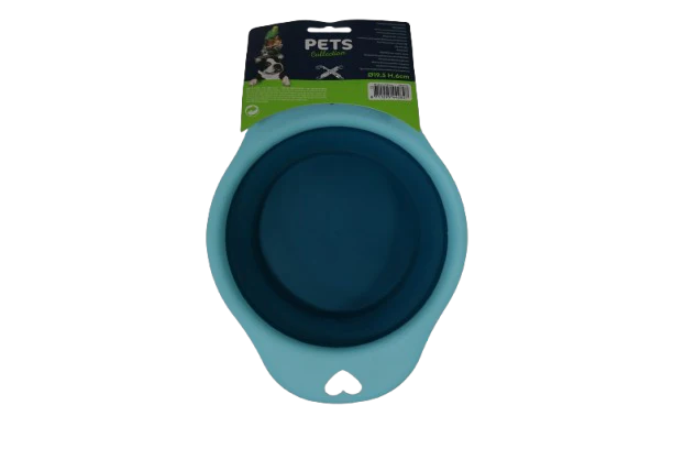 Eco Lifestyle - Foldable Sillicone Pet Bowl Blue