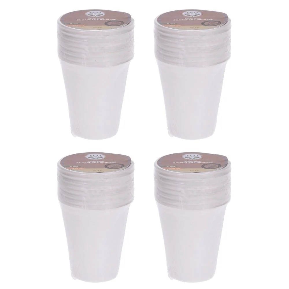 Eco Lifestyle - Sugarcane Party Cups White 10s - Image 2