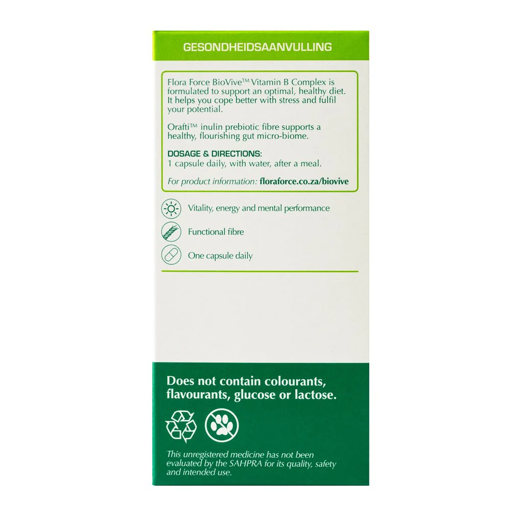 Flora Force - BioVive B Vitamins With Prebiotic Fibre 30s - Image 2