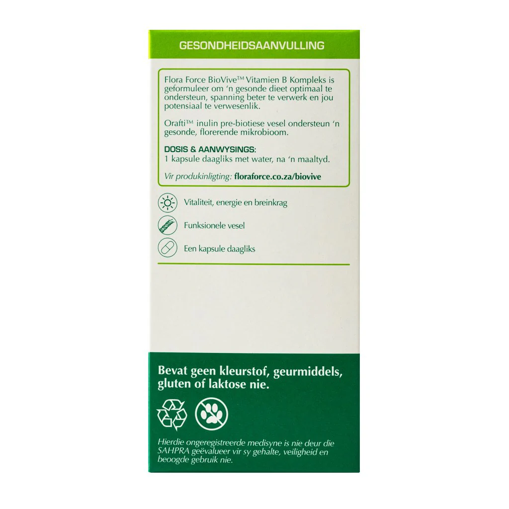 Flora Force - BioVive B Vitamins With Prebiotic Fibre 30s - Image 3