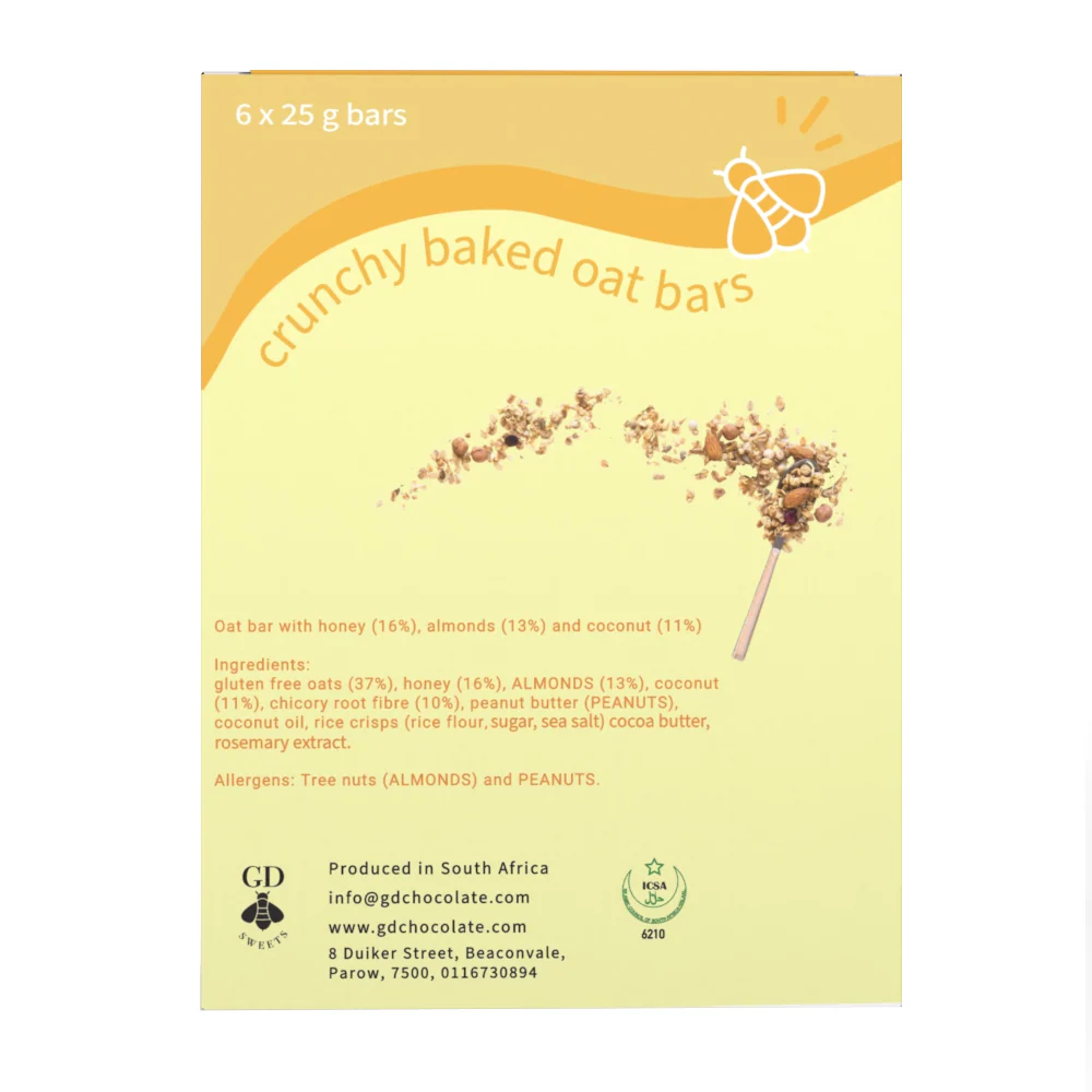 GD - Oat Bars Honey Almond Coconut 150g - Image 2