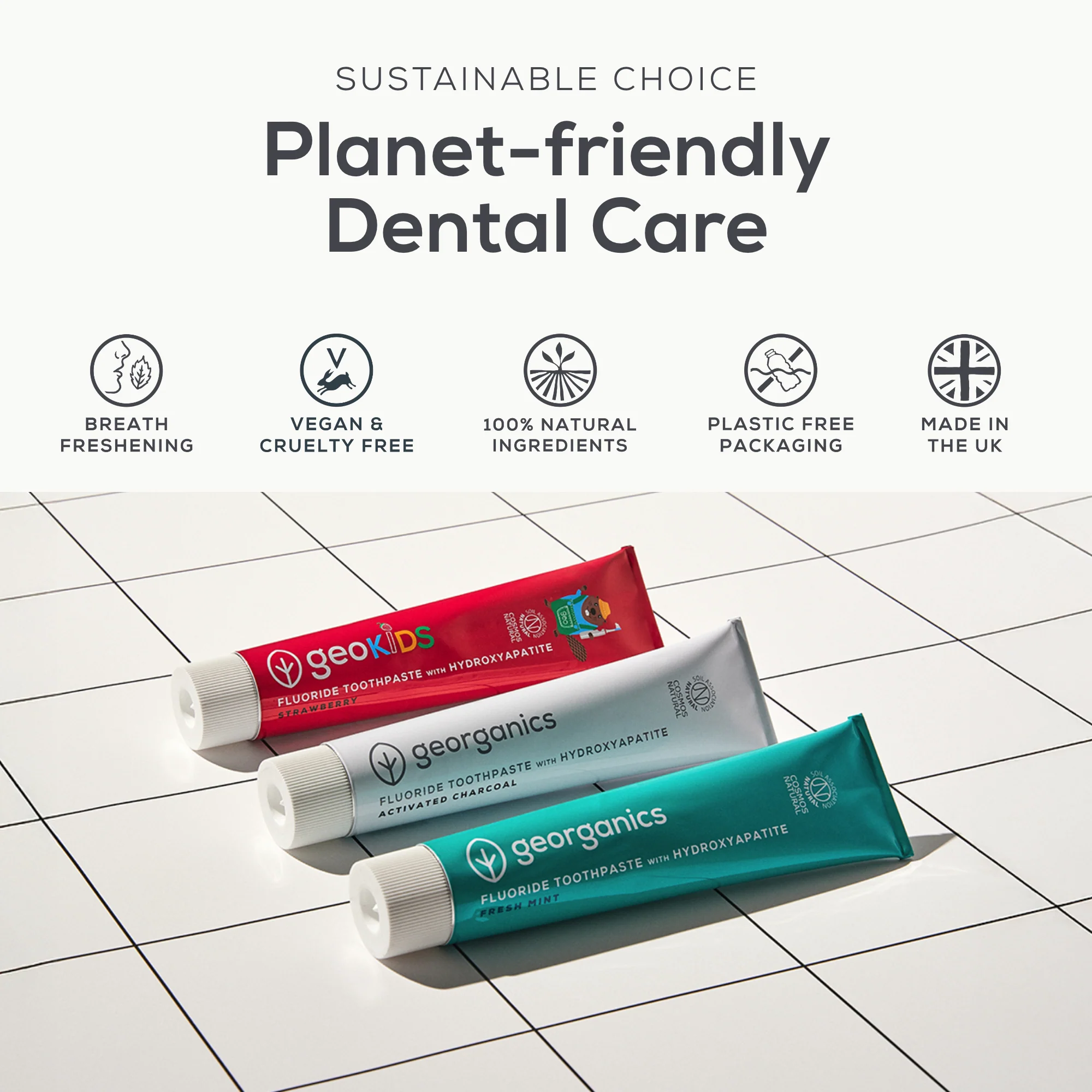 Georganics - Kids Fluoride Toothpaste With Hydroxyapatite Strawberry 75ml - Image 6