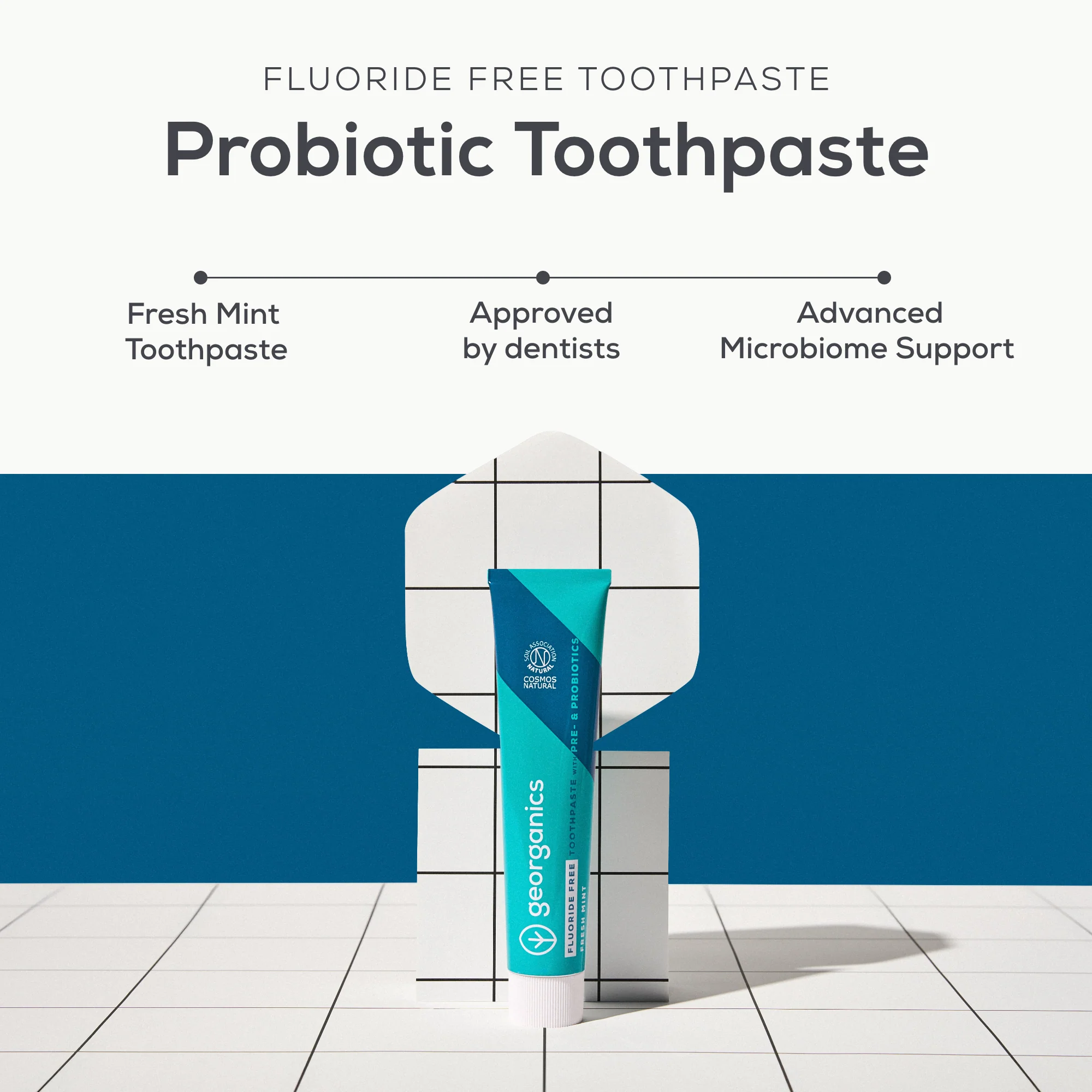 Georganics - Pre & Probiotic Toothpaste With Hydroxyapatite Fresh Mint 75ml - Image 2