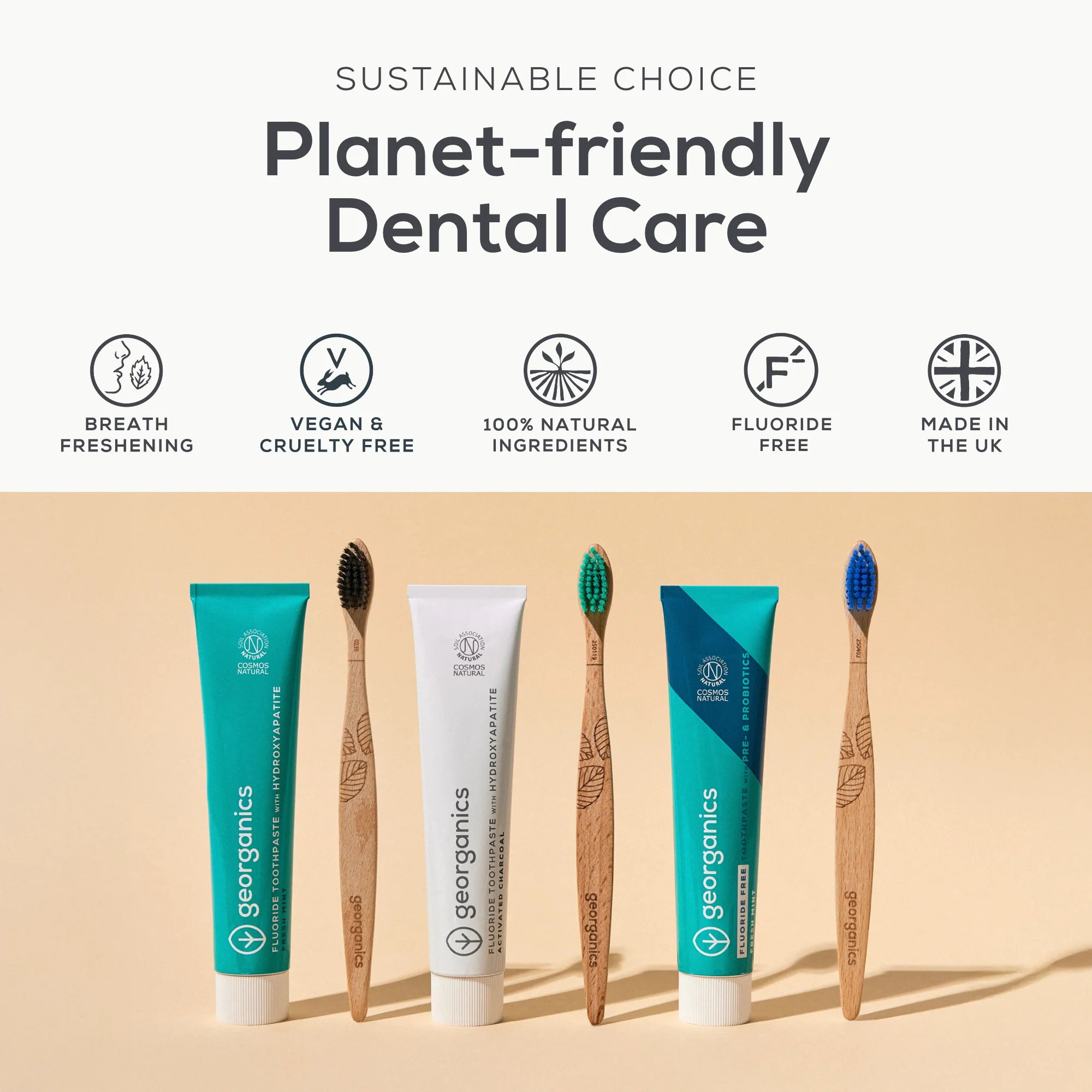 Georganics - Pre & Probiotic Toothpaste With Hydroxyapatite Fresh Mint 75ml - Image 5