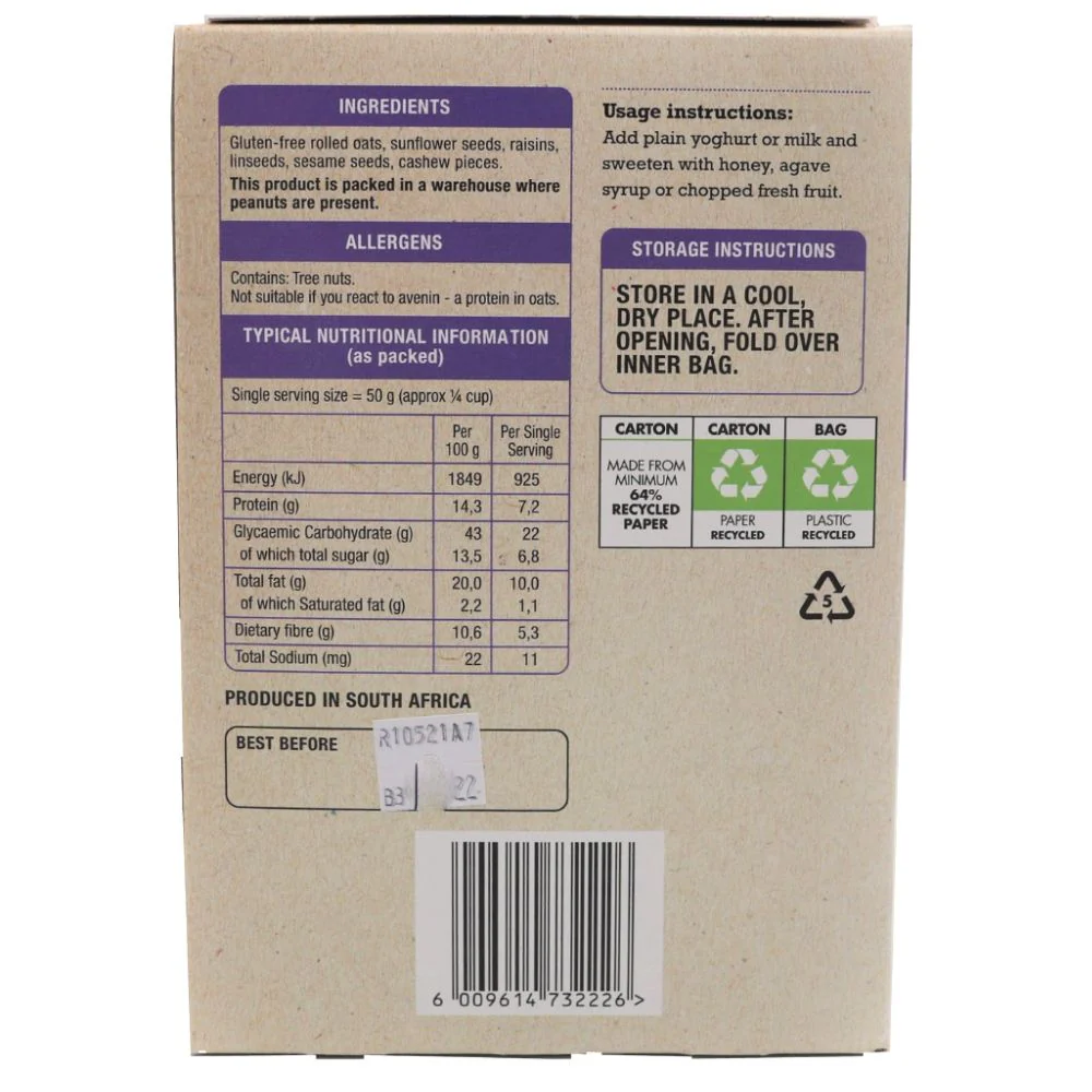 Health Connection - Muesli Gluten Free 500g - Image 4