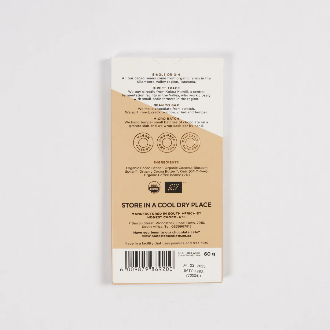 Honest - 54% Dark Chocolate Mylk Cracked Coffee 60g - Image 2