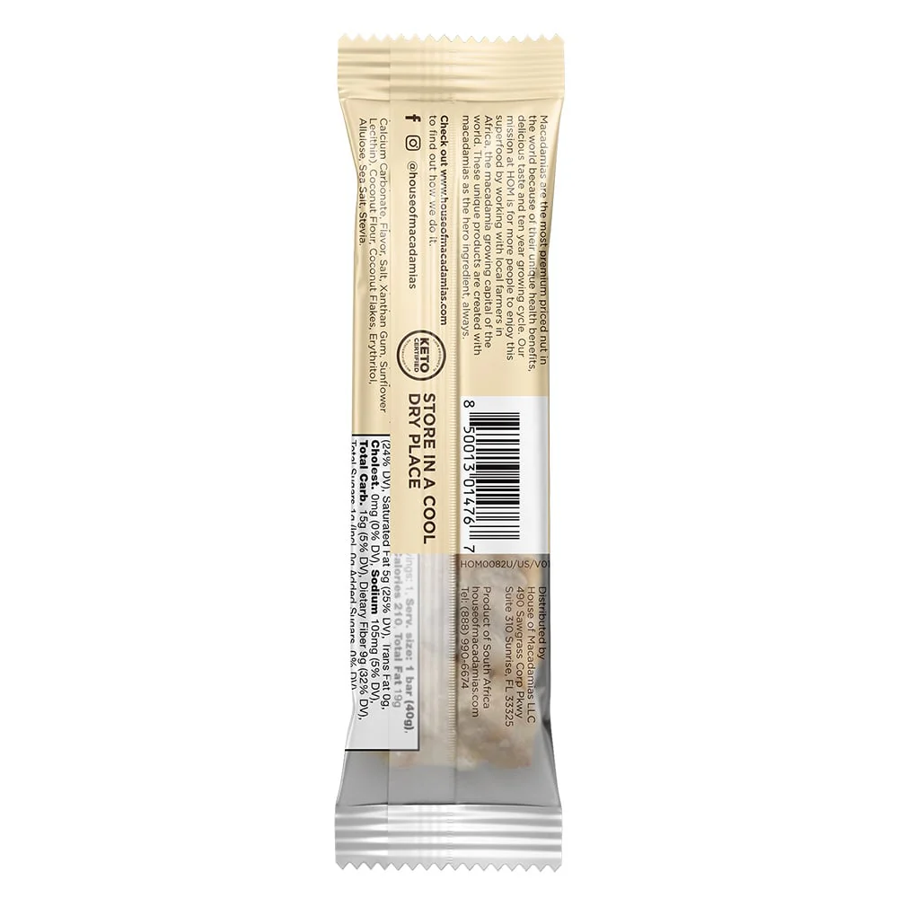 House of Macadamias - Macadamia Bar White Chocolate 40g - Image 2