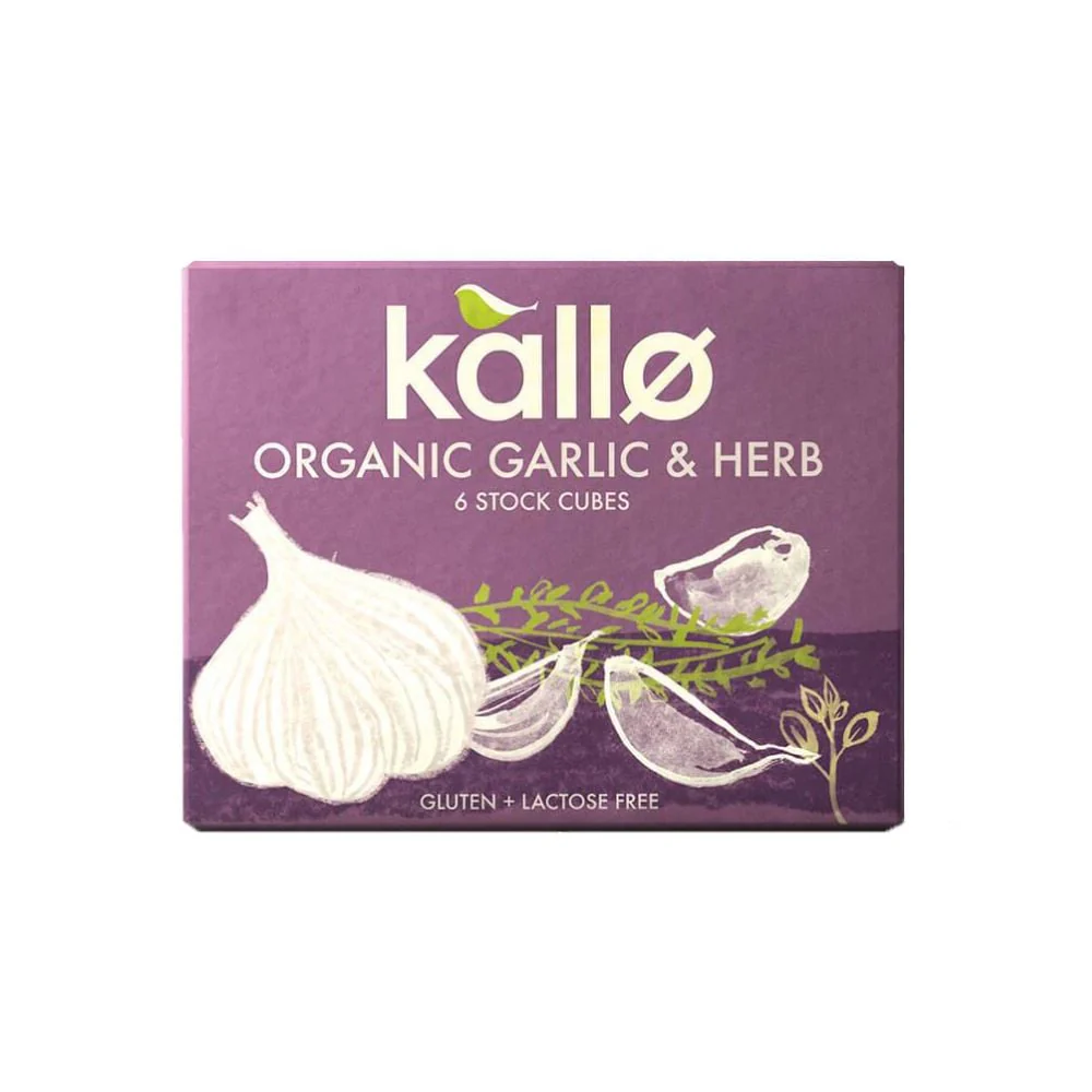 Kallo - Stock Cubes Garlic & Herb Organic Gluten Free 66g