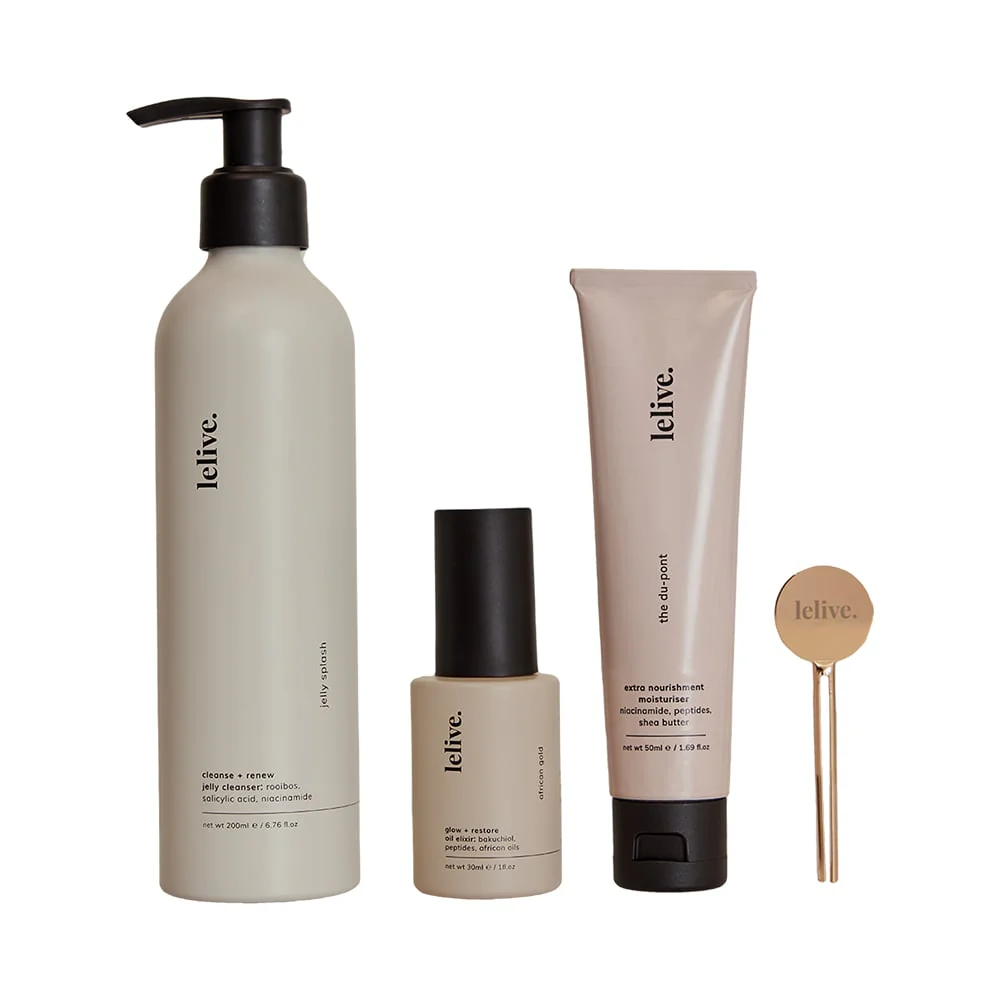 lelive - Nourishing 3 Step Routine - Revitalise, Plump + Restore (normal to dry skin)