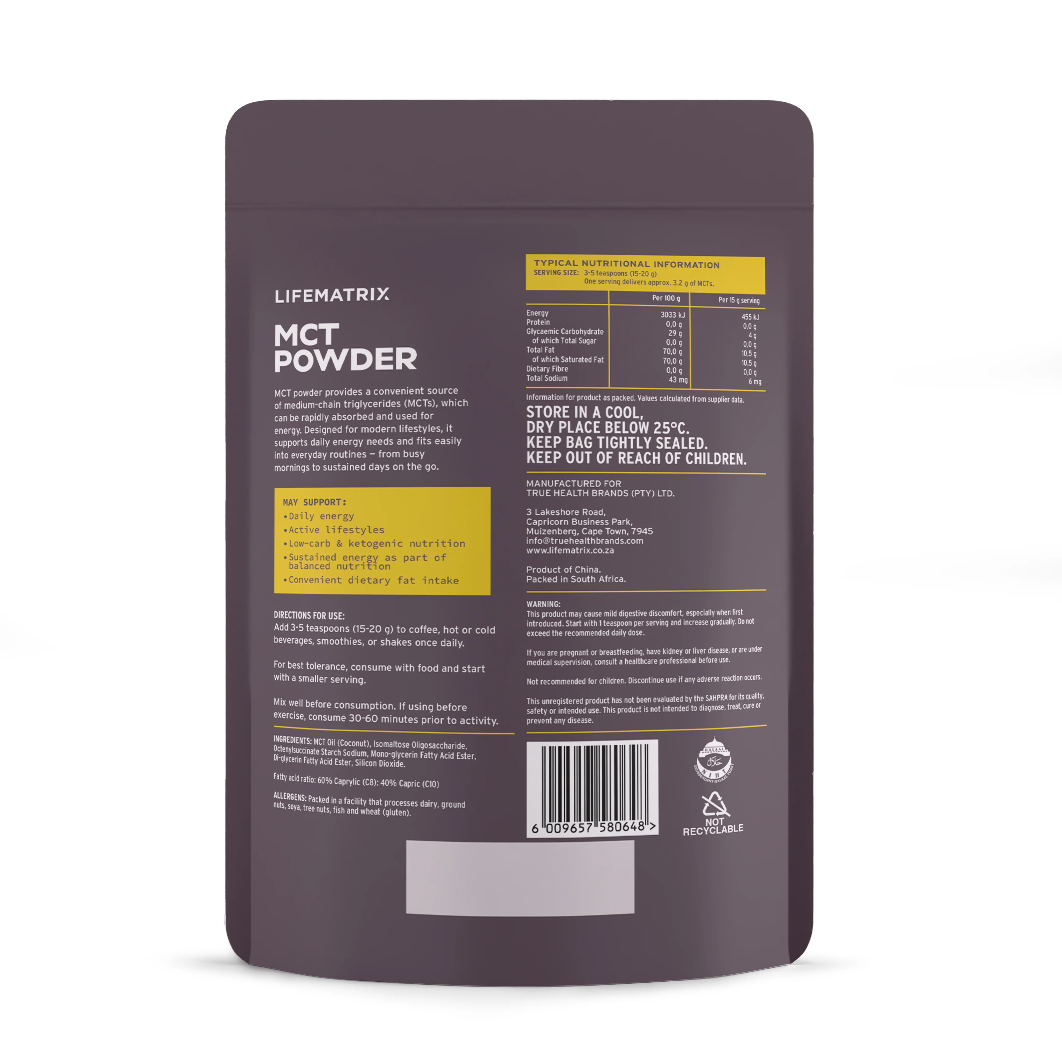 Lifematrix - Coconut MCT Powder 350g - Image 3