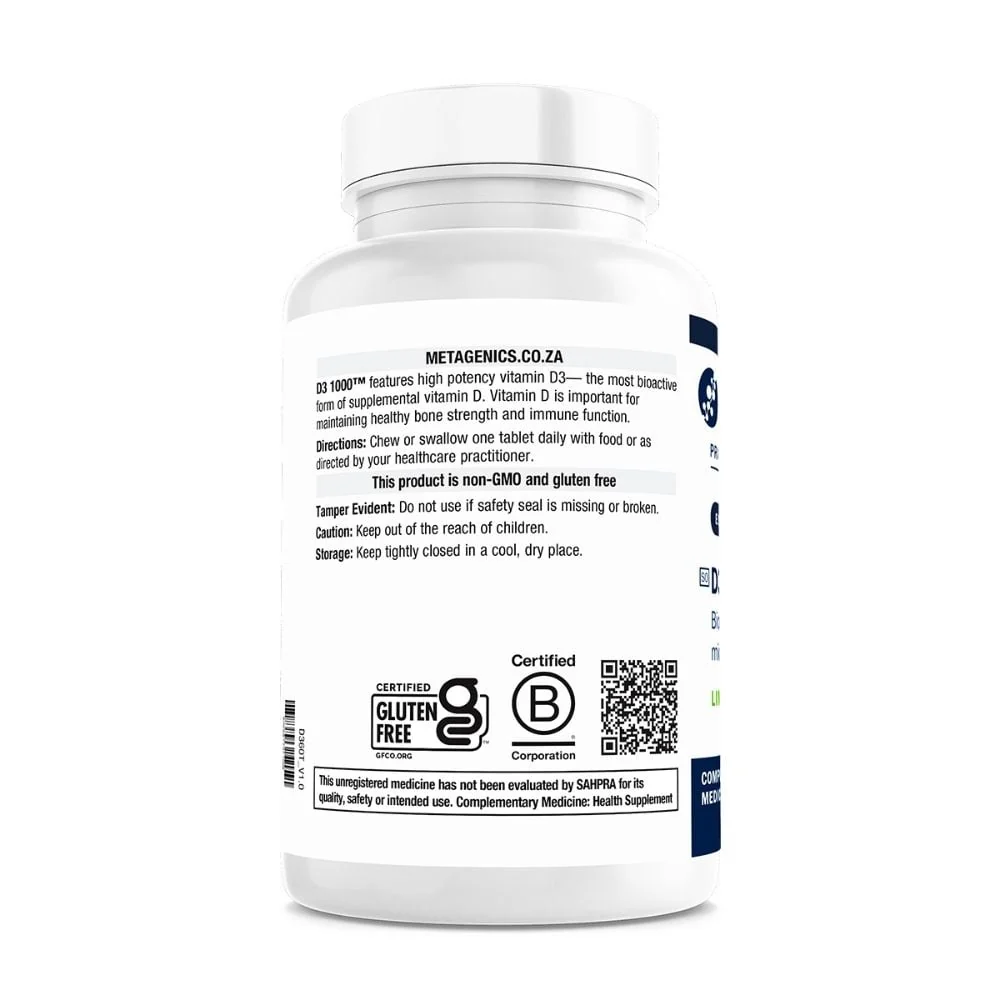 Metagenics - D3 1000 Tablets 60s - Image 2