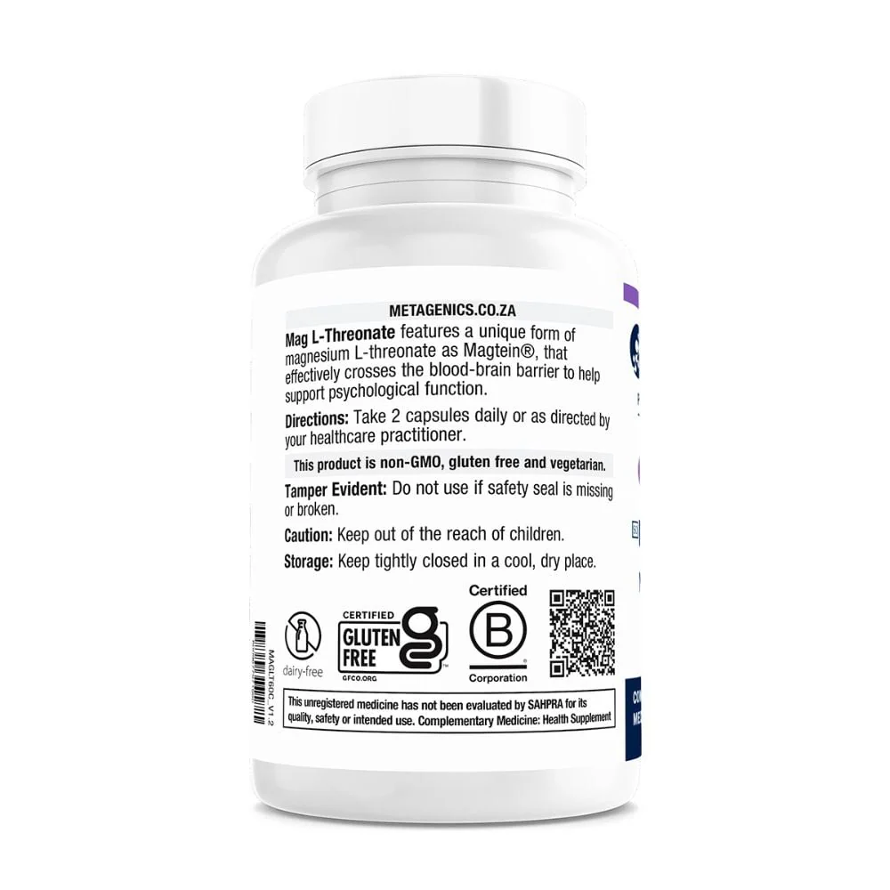 Metagenics - Mag L-Threonate 120s - Image 3