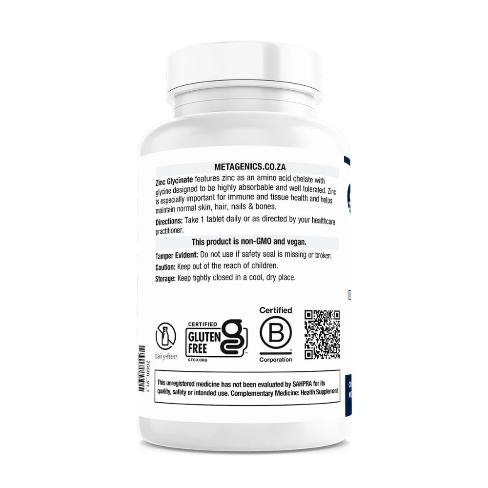 Metagenics - Zinc Glycinate 60s - Image 2
