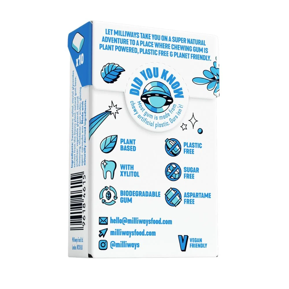 Milliways - Plastic Free Gum Peppermint Power 19g - Image 2