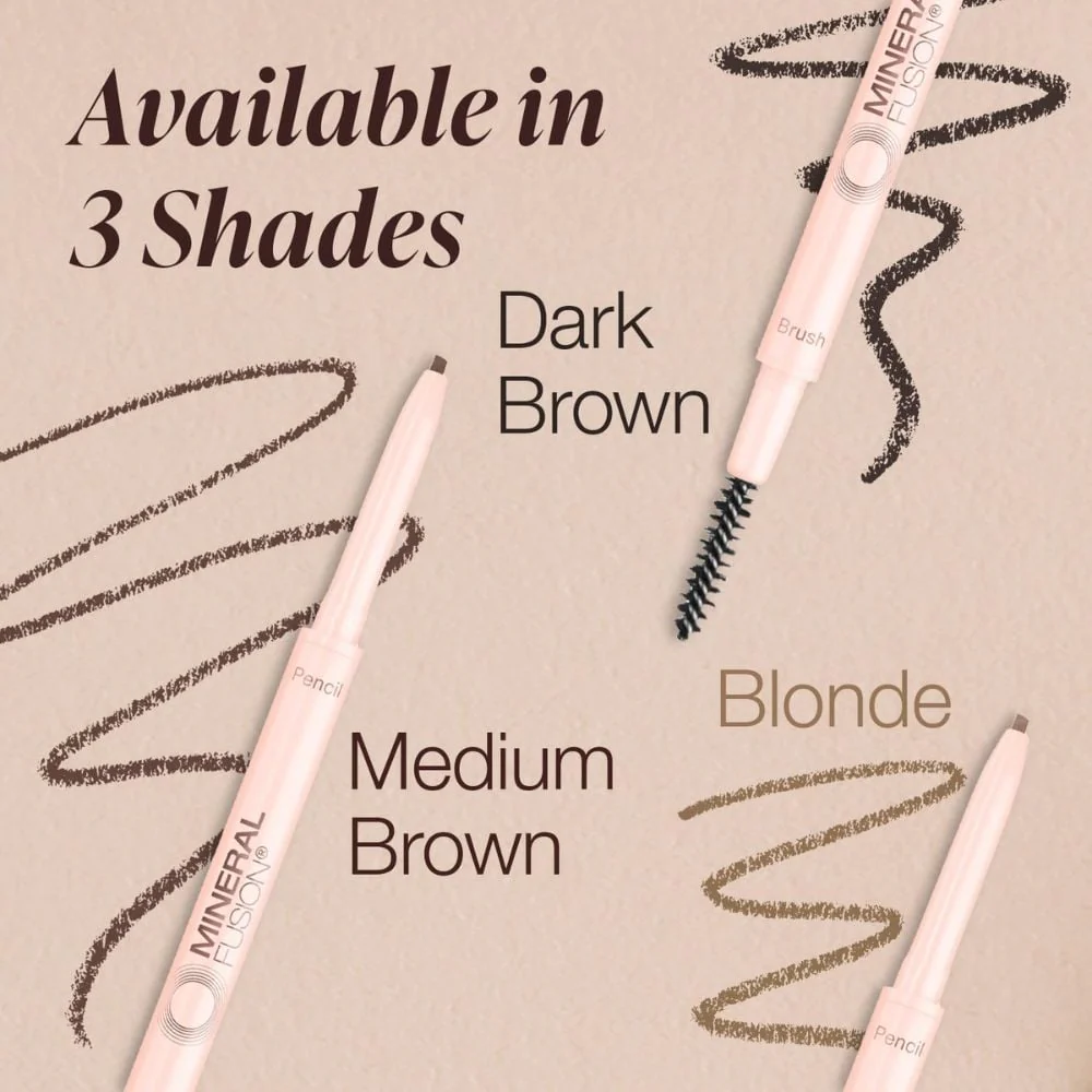 Mineral Fusion - Retractable Eyebrow Pencil Medium Brown - Image 5