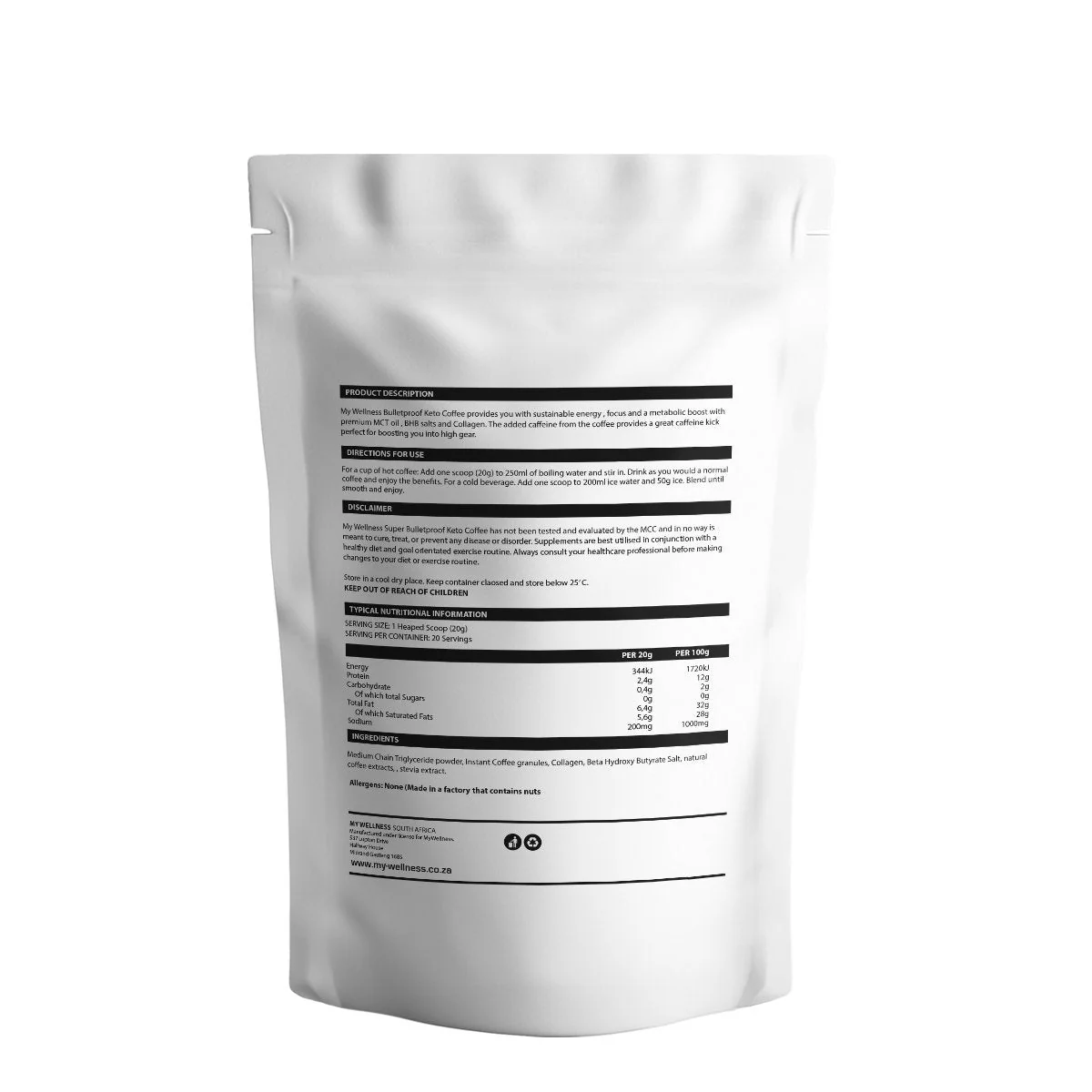 My Wellness - Bullet Proof Keto Coffee 400g - Image 2
