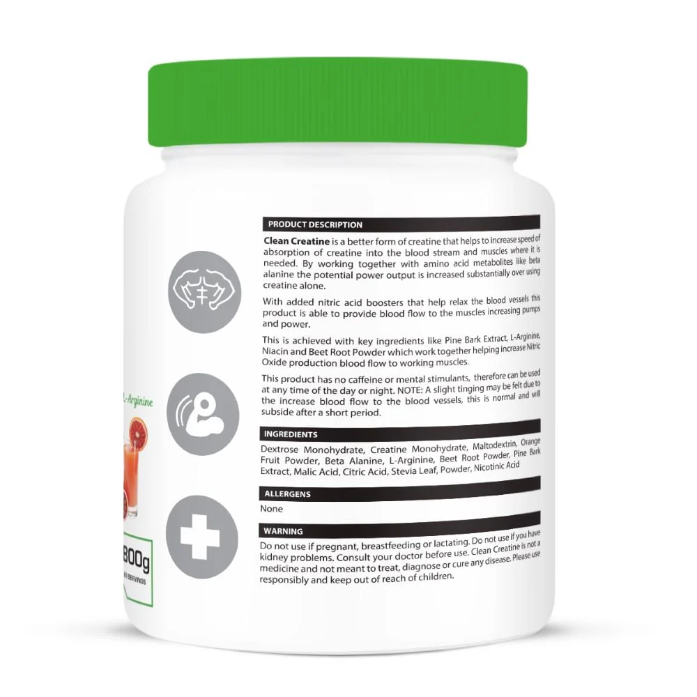 My Wellness - Clean Creatine Blood Orange 800g - Image 2