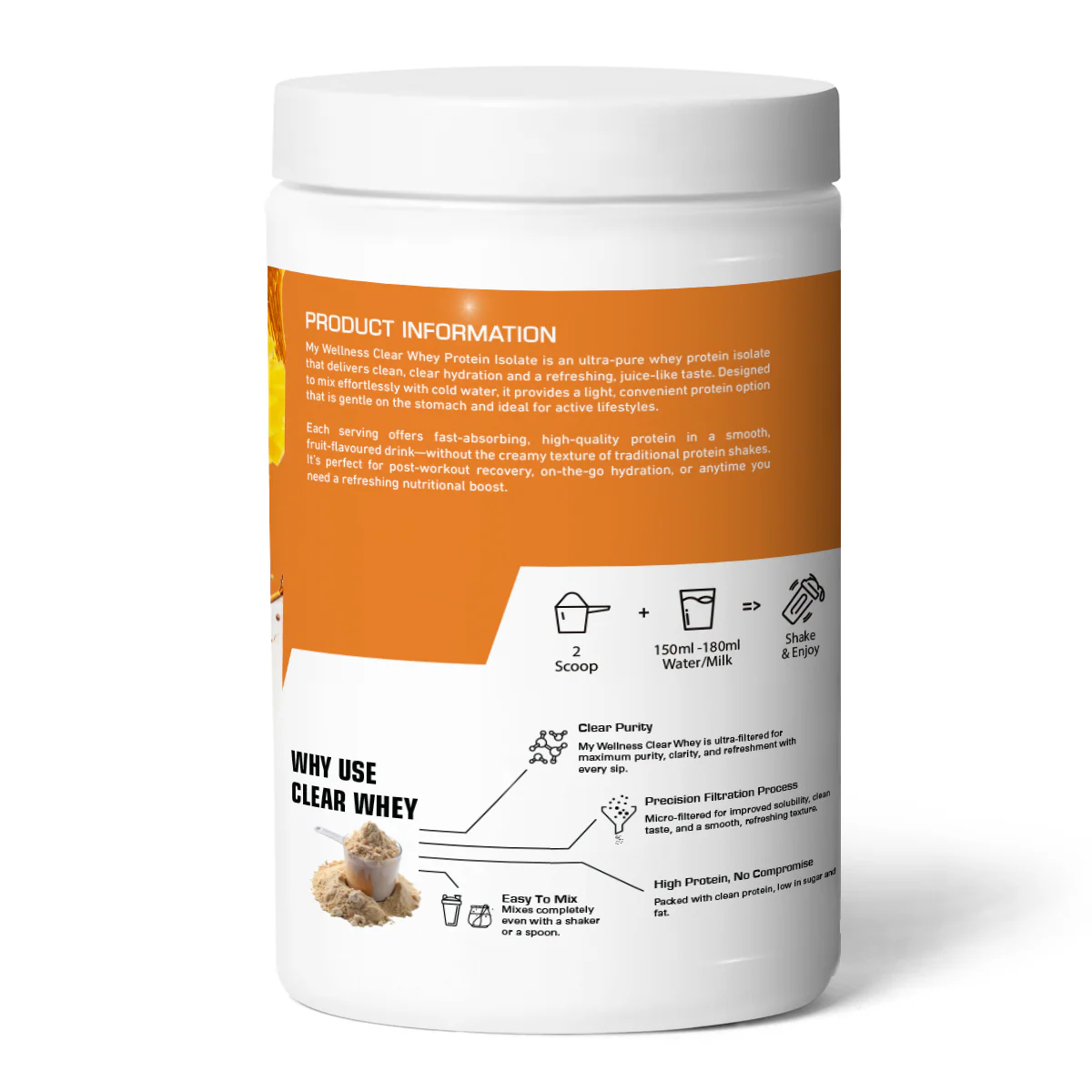 My Wellness - Clear Whey Isolate Tropical Mango 600g - Image 3