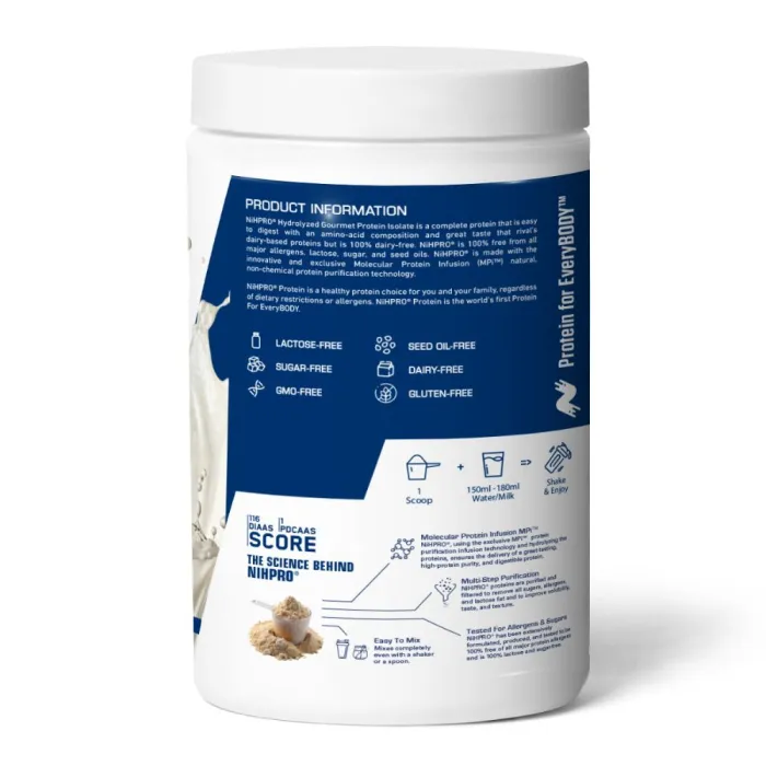 My Wellness - NiHPRO PROTEIN ISOLATE Natural Unflavoured 900g - Image 3