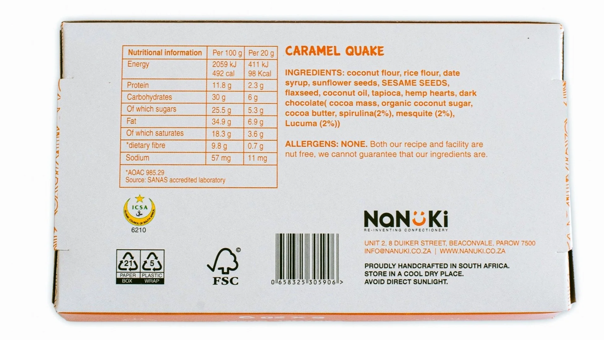 Nanuki - Boom Bar Caramel Quake Mini (6 x 20g) 120g - Image 2