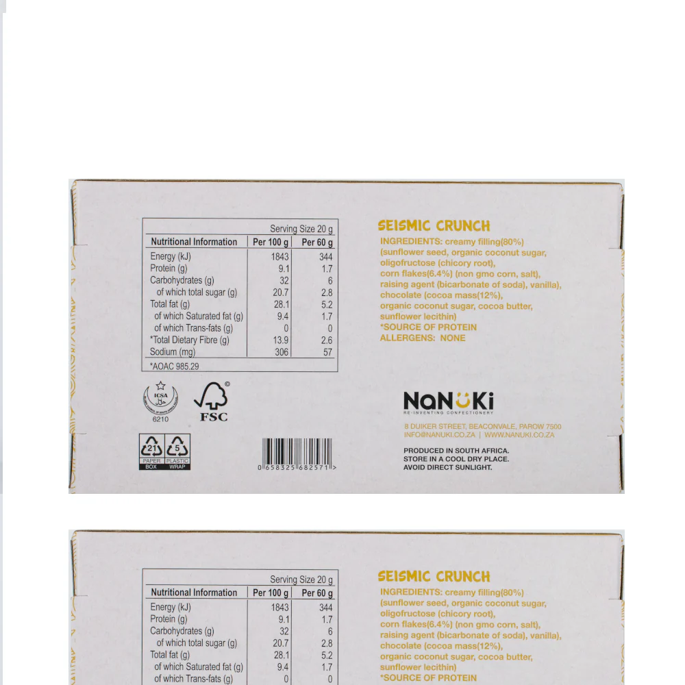 Nanuki - Boom Bar Seismic Crunch Mini (6 x 20g) 120g - Image 2