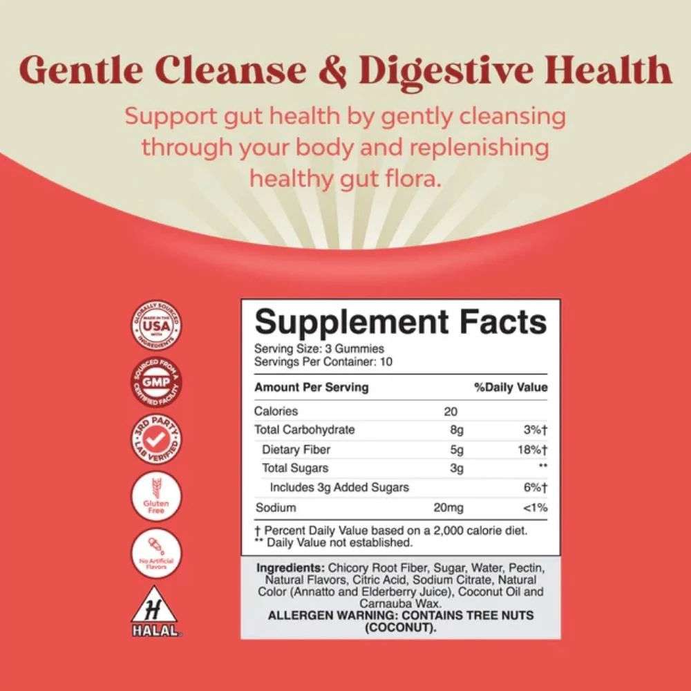 Nature's Craft - Fiber Gummies Orange & Mixed Berry 60s - Image 2