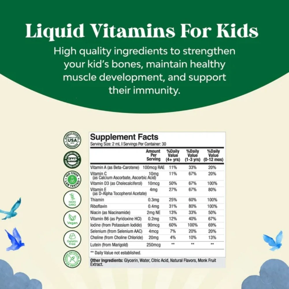Nature's Craft - Kids Multivitamin Drops Orange 60ml - Image 2