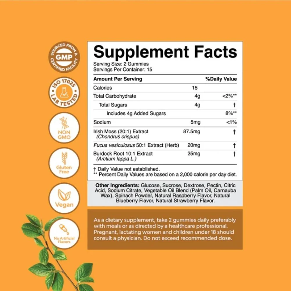 Nature's Craft - Sea Moss Gummies Strawberry & Mixed-Berry 90s - Image 2