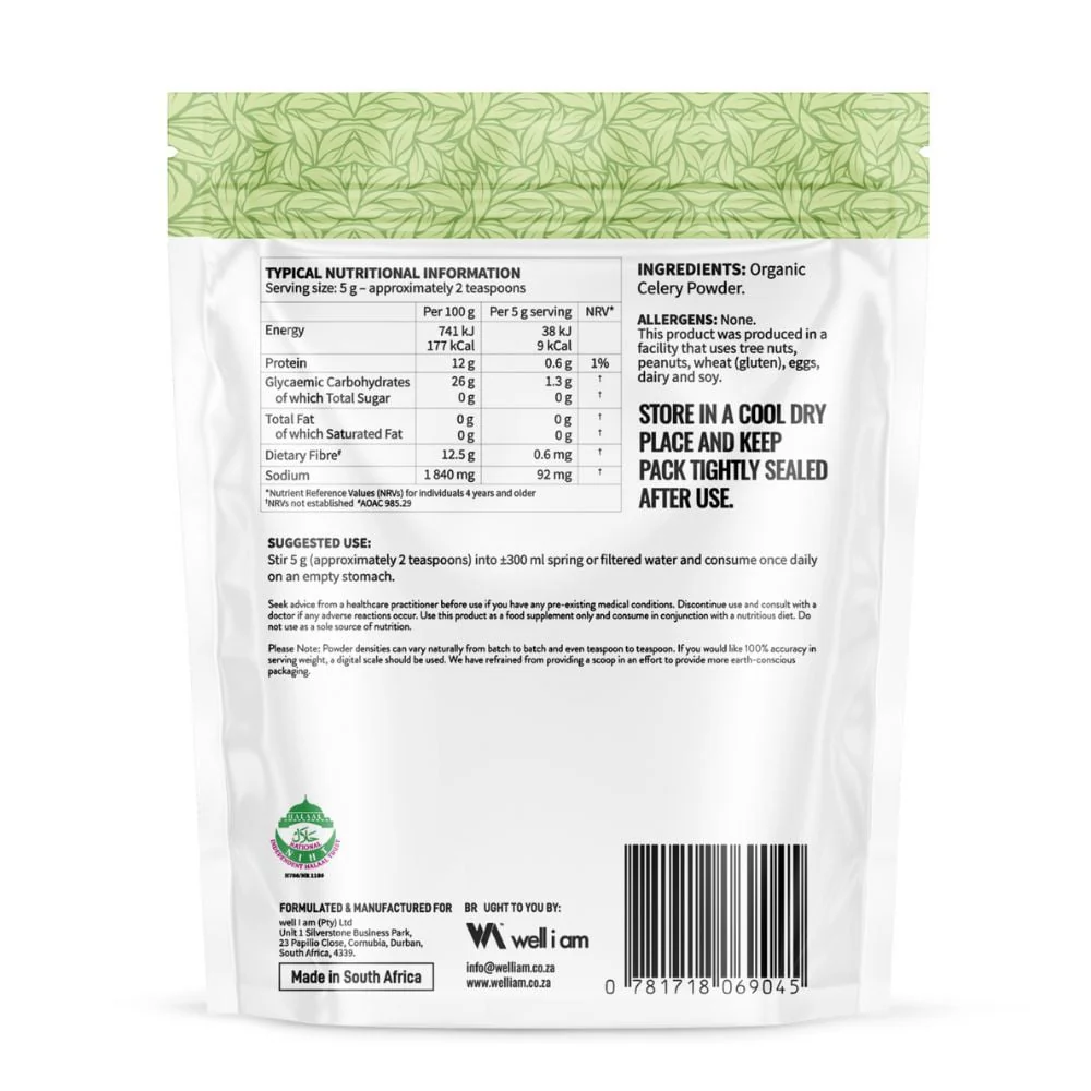 Nature's Nutrition - Celery Powder Organic 250g - Image 2