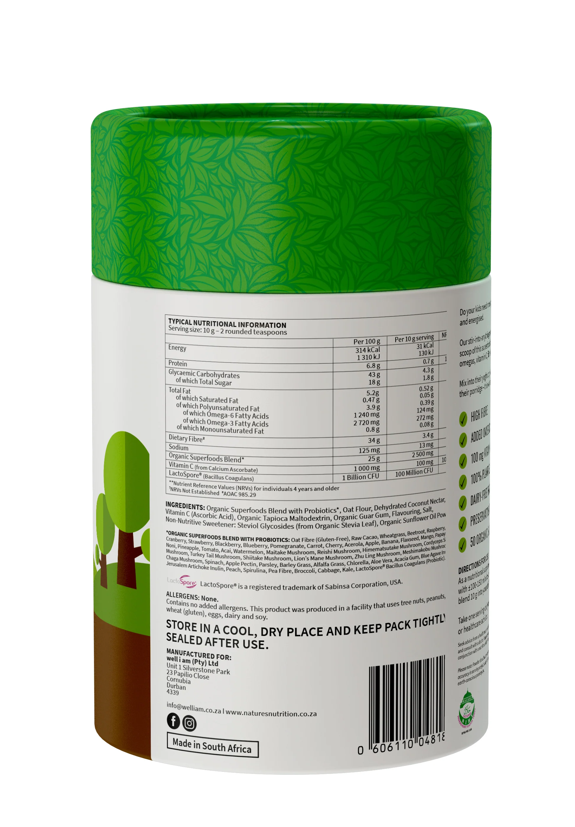 Nature's Nutrition - Kiddies Superfoods Raw Chocolate 300g - Image 2
