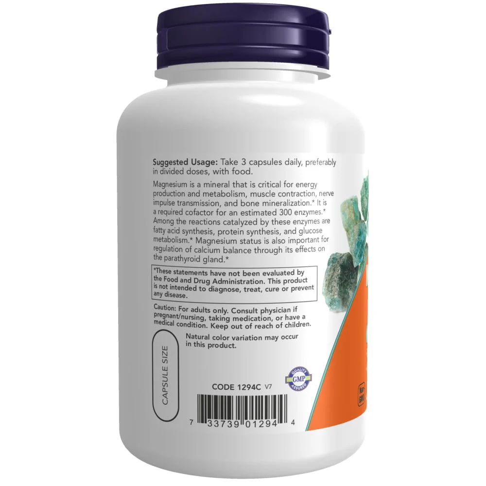 NOW - Magnesium Citrate 120s - Image 3
