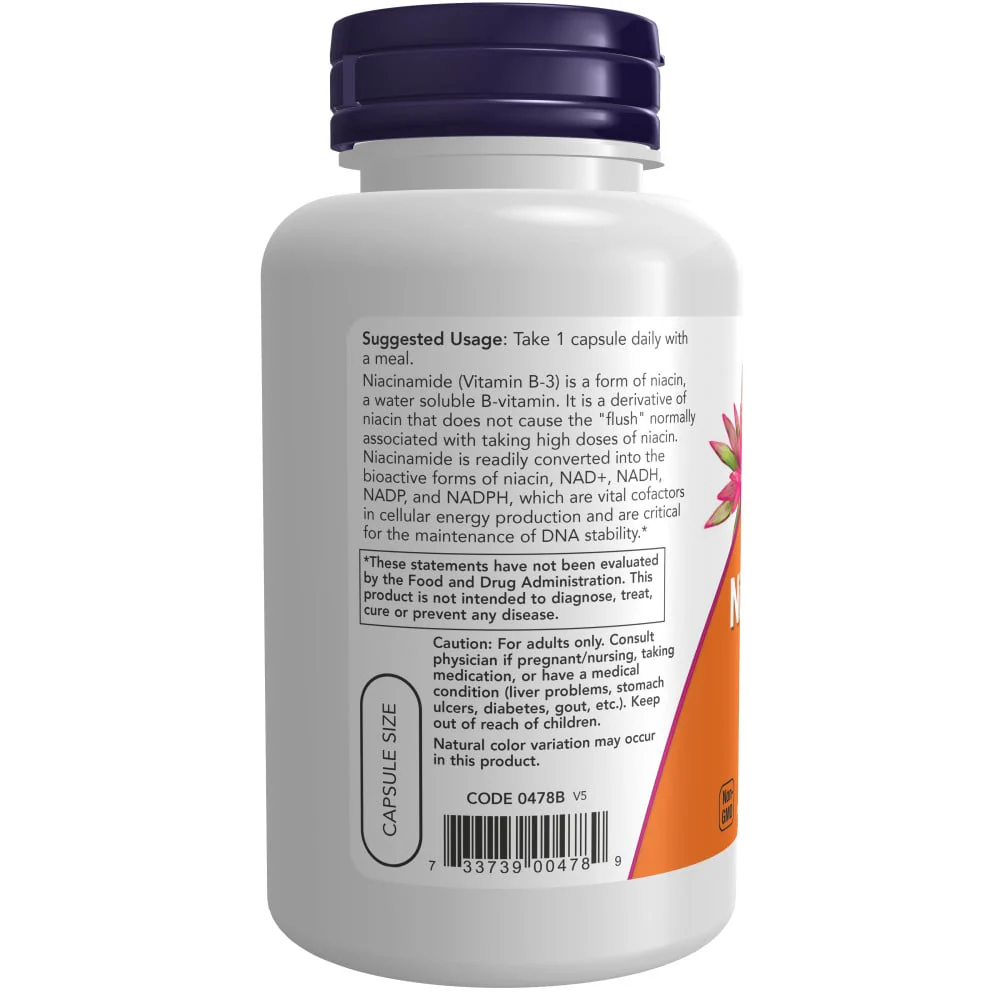 NOW - Niacinamide B3 500mg 100s - Image 3