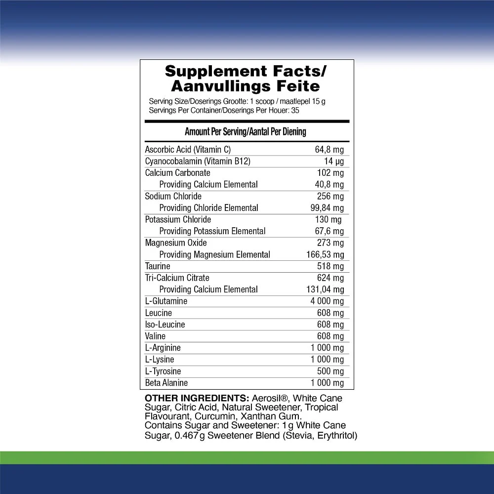 Performance Inspired Nutrition - BCAA Tropical 525g - Image 2