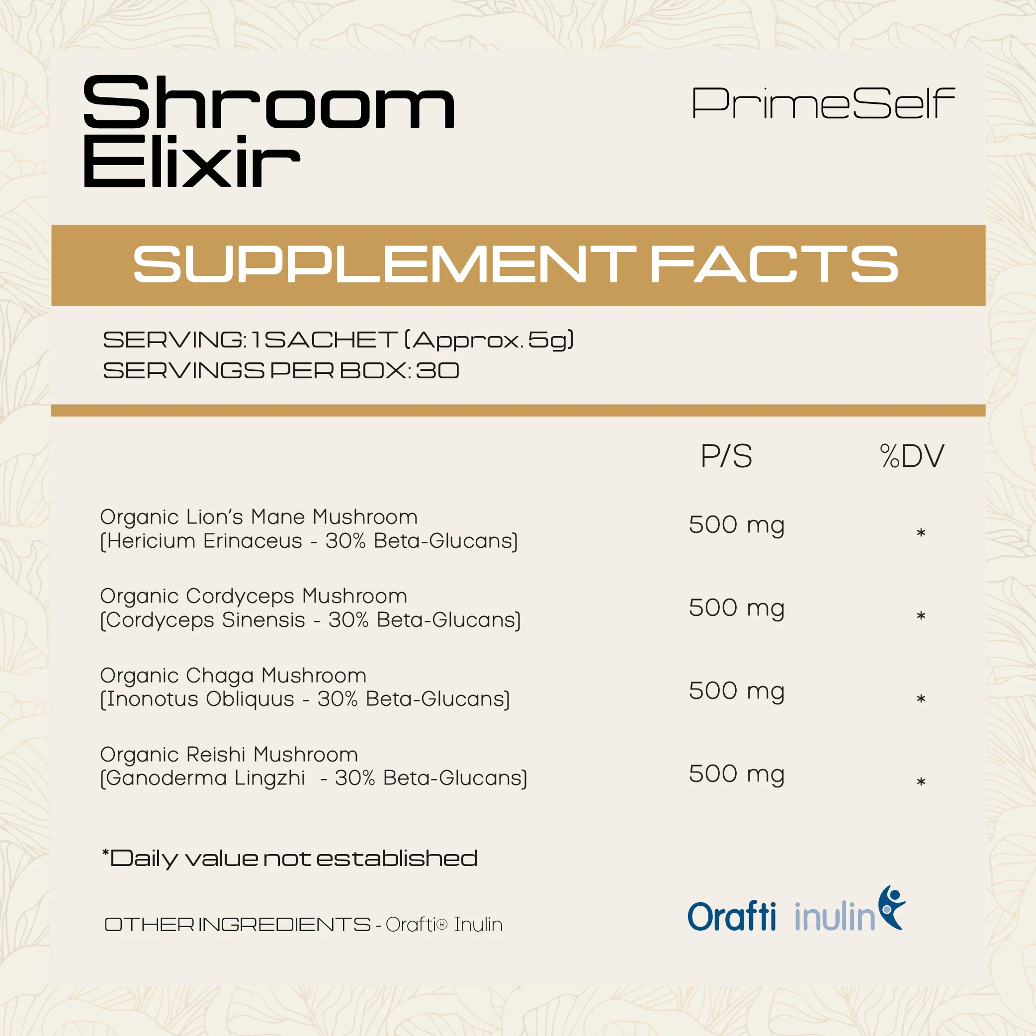PrimeSelf - Shroom Elixir Sachets 30s - Image 4