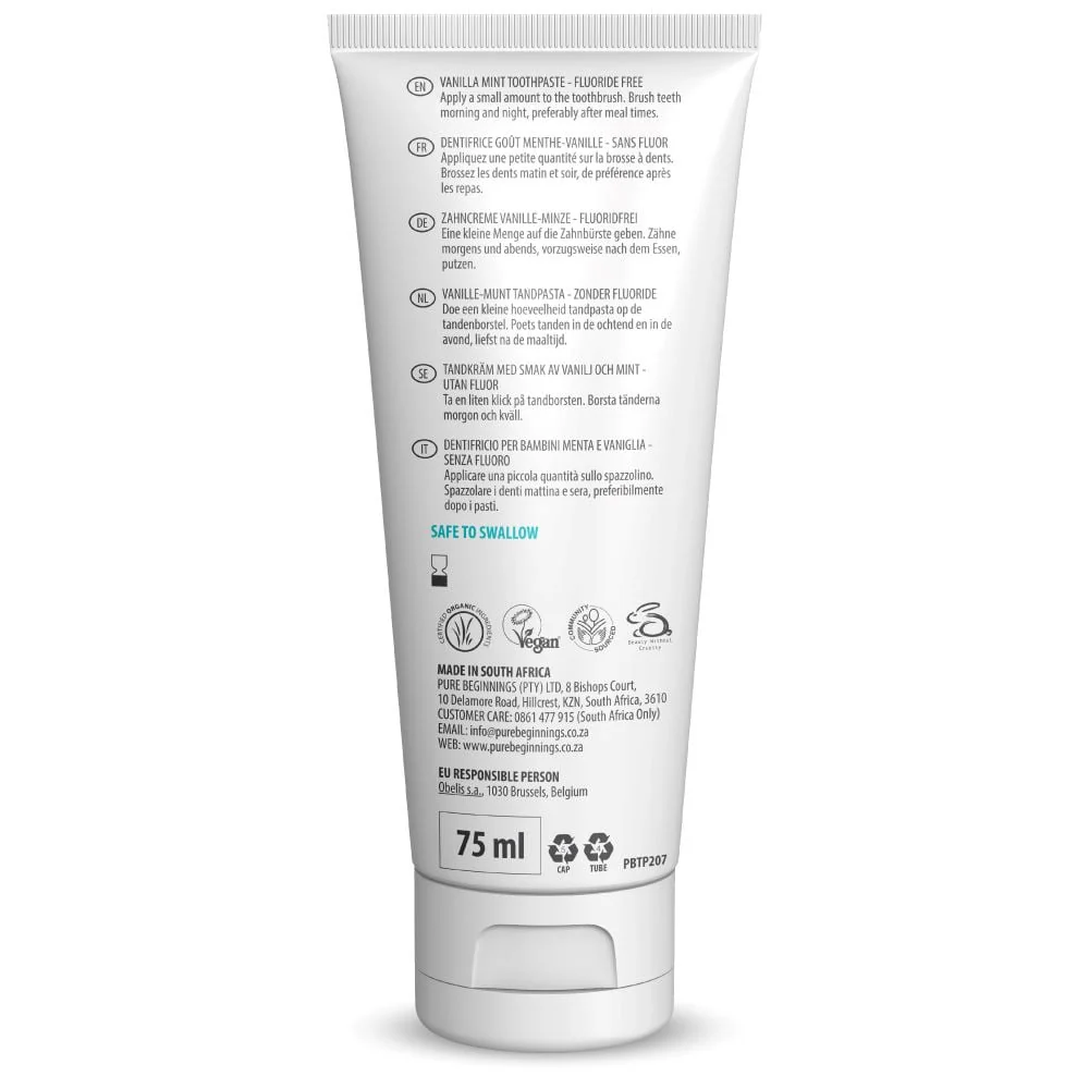 Pure Beginnings - Toothpaste Kids Vanilla 75ml - Image 2