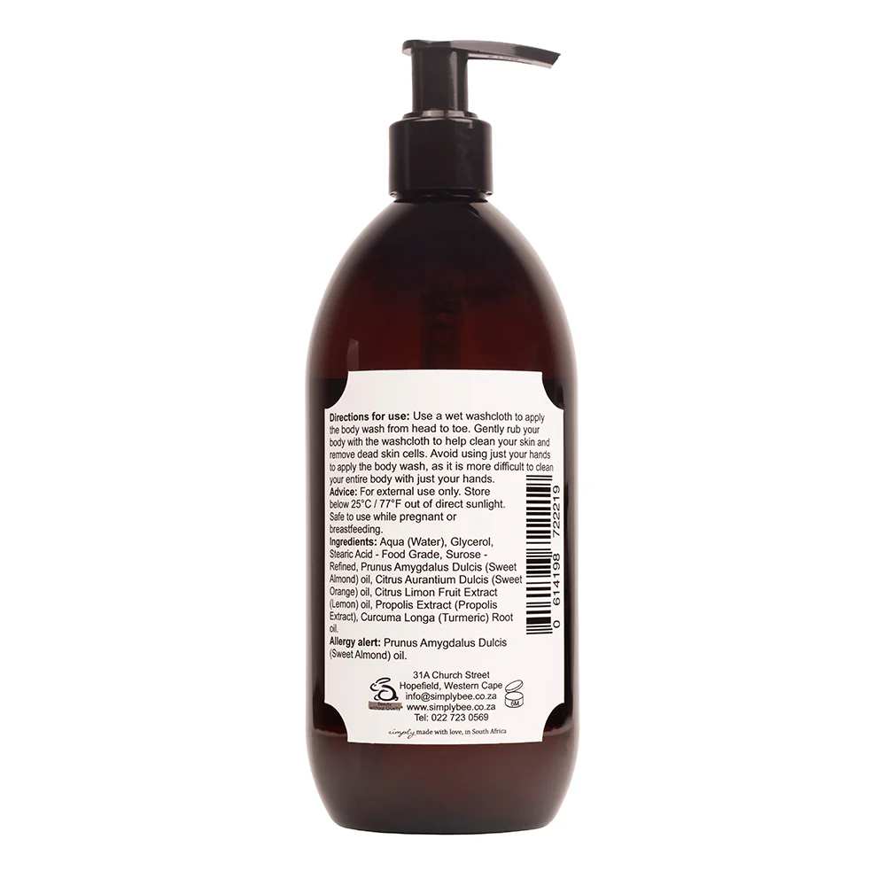 Simply Bee - Body Wash Orange & Lemon 500ml - Image 2