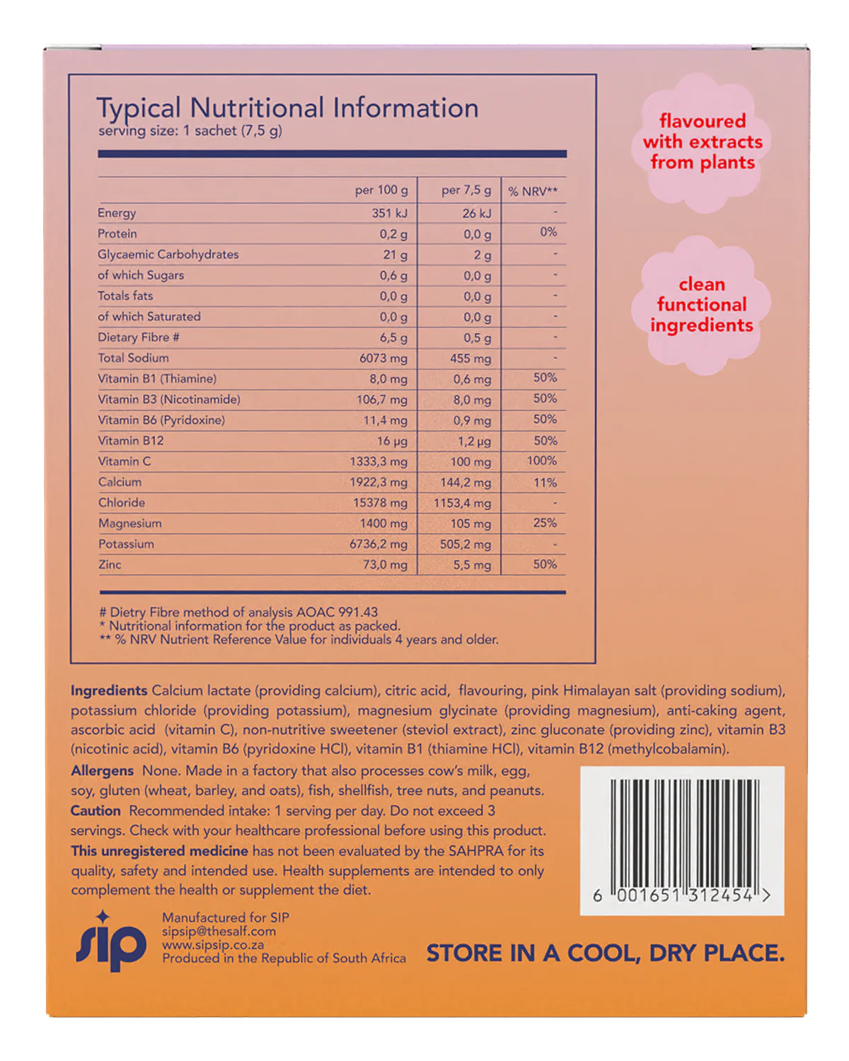 SIP - Daily Electrolyte & Vitamin Sachets Orange Bomb 20s - Image 2