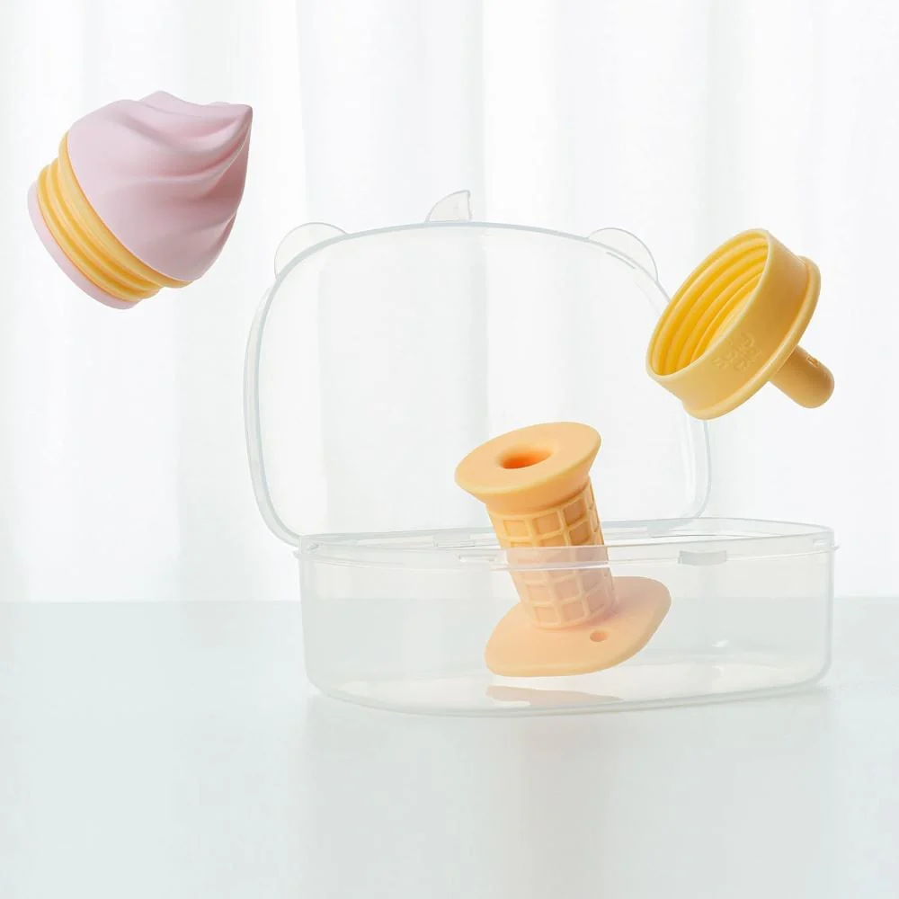 Smily Mia - Ice Cream Freezable Teether Peach - Image 4